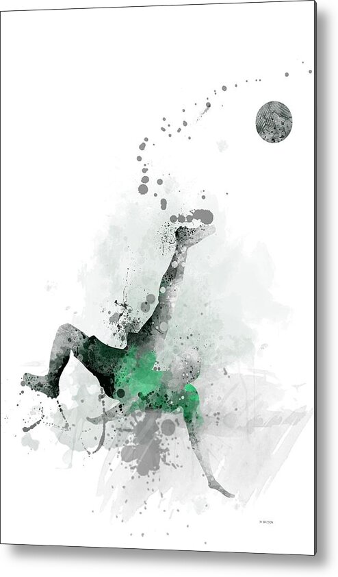Soccer Playersport Metal Print featuring the digital art Soccer Player by Marlene Watson