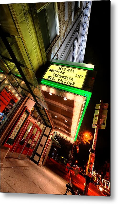 Somerville Metal Print featuring the photograph Somerville Theater in Davis Square Somerville MA Side View by Toby McGuire