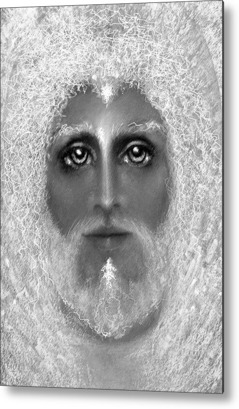 Inspirational Metal Print featuring the pastel Son Of God II by Vicki L Thomas