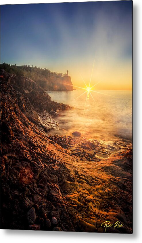Natural Forms Metal Print featuring the photograph Split Rock Glory by Rikk Flohr