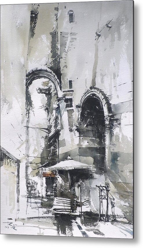 Split Metal Print featuring the painting Split,Croatia by Tony Belobrajdic