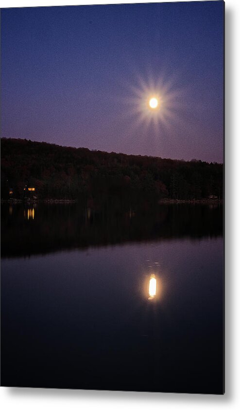 Spofford Lake New Hampshire Metal Print featuring the photograph Spofford Super Moon by Tom Singleton