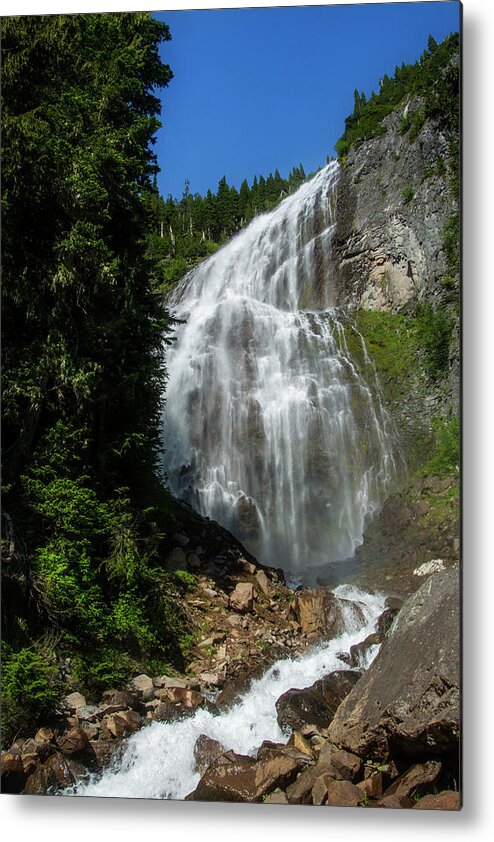 Majestic Metal Print featuring the photograph Spray Falls by Pelo Blanco Photo