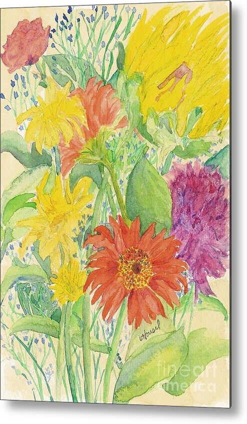 Flowers Metal Print featuring the painting Spring Bouquet by Vicki Housel