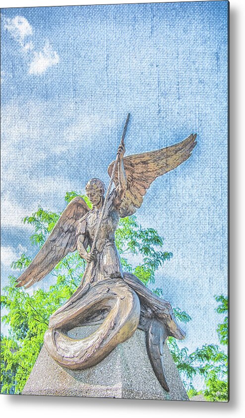 Angel Metal Print featuring the digital art St Michael the Archangel by Pamela Williams