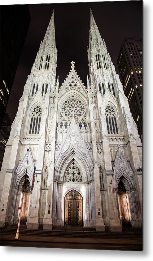 Nyc Metal Print featuring the photograph St Patrick Cathedral NYC Morning by John McGraw