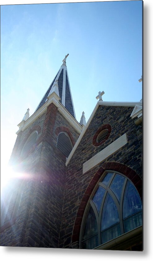 Catholic Metal Print featuring the photograph St Peters Roman Catholic Church by Rebecca Smith