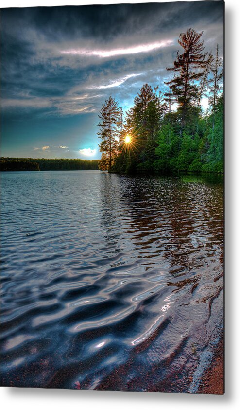 Hdr Metal Print featuring the photograph Star Sunset on Nicks Lake by David Patterson