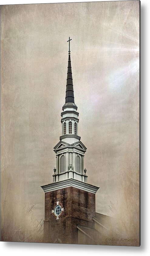 Church Steeple Metal Print featuring the photograph Statesville Steeple by Melissa Bittinger