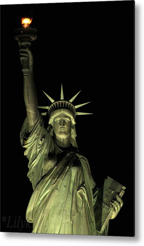 Statue Of Liberty Metal Print featuring the photograph Statue of liberty by Lily K