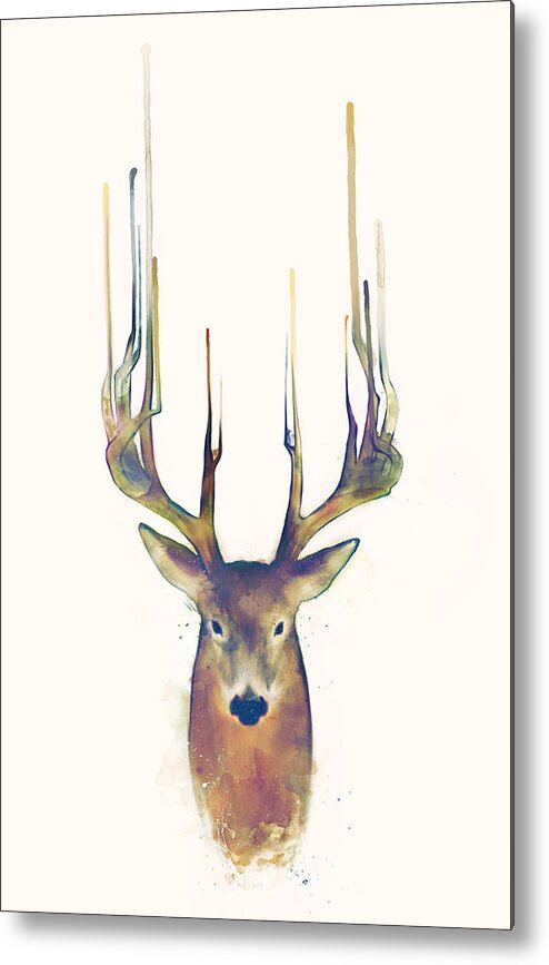 Nature Metal Print featuring the painting Steadfast by Amy Hamilton