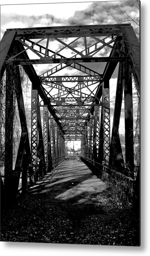  Metal Print featuring the photograph Steel Bridge by Melissa Newcomb