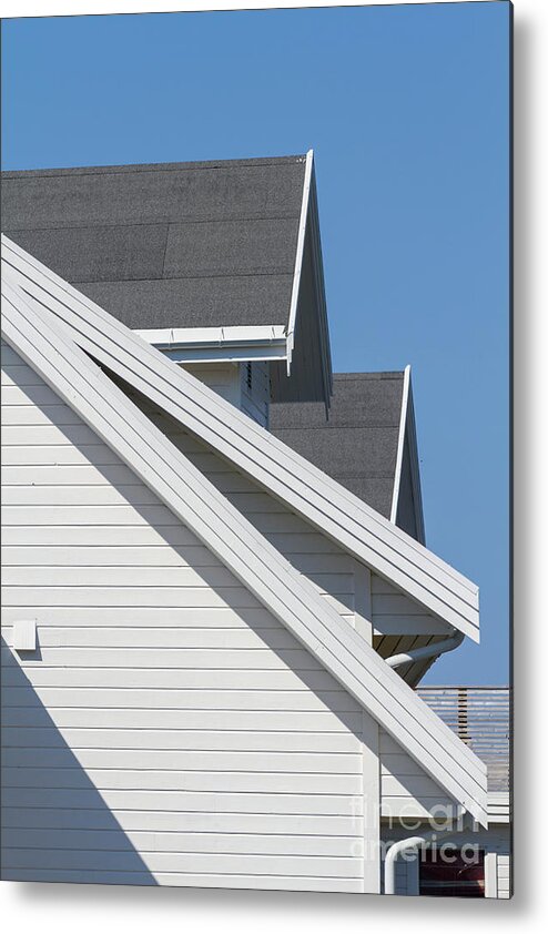 Architecture Metal Print featuring the photograph Steep Roof Detail by Heiko Koehrer-Wagner