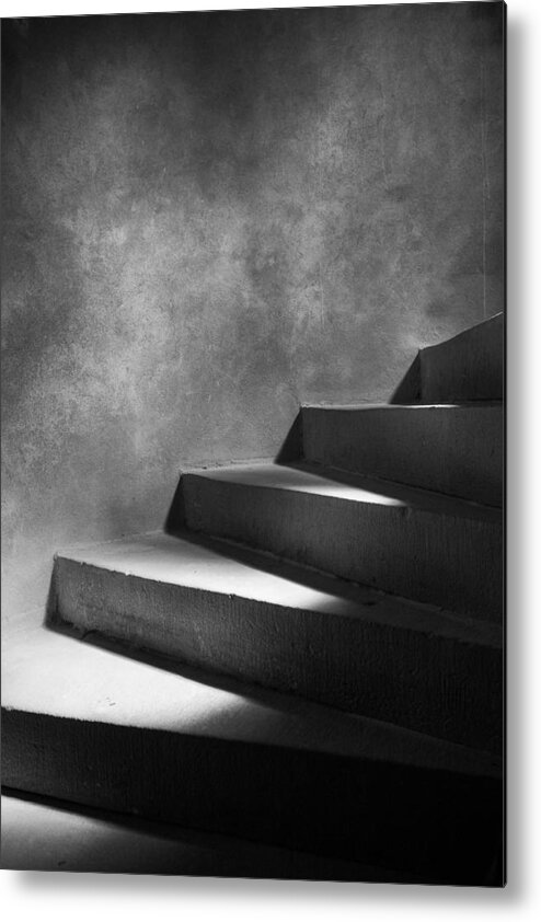 Light Metal Print featuring the photograph Steps Of Light by Mark Seawell