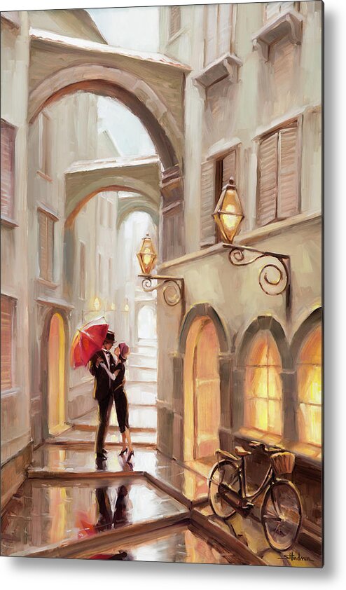 Love Metal Print featuring the painting Stolen Kiss by Steve Henderson