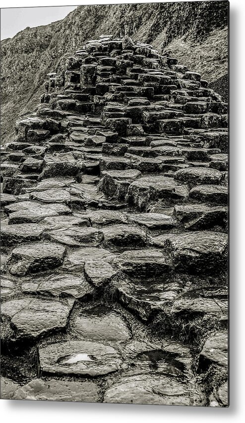 Ireland Rocks By Lexa Harpell Metal Print featuring the photograph Stone Steps Giants Causeway by Lexa Harpell