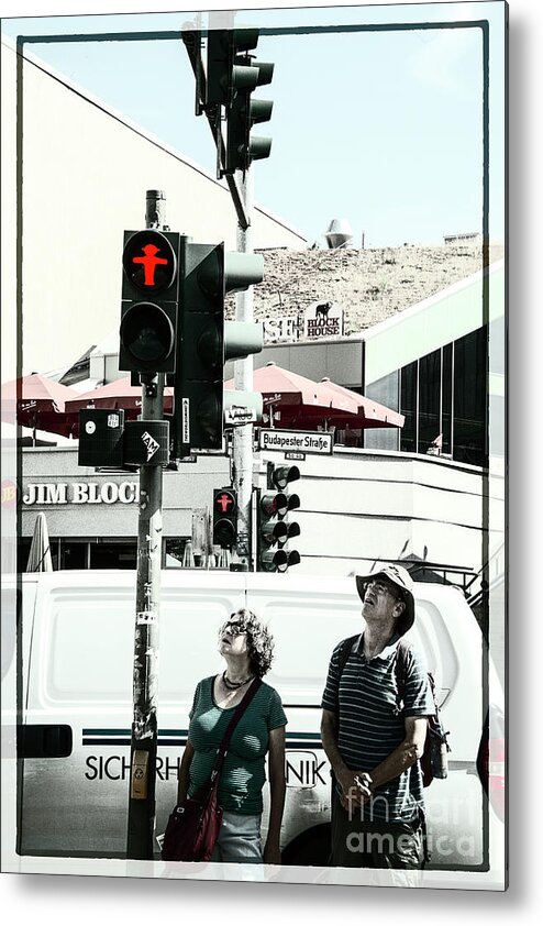 Ampelmanchen Metal Print featuring the photograph Stop  right now by Rob Hawkins