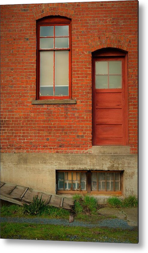Brick Metal Print featuring the photograph Stores building by Cheryl Hoyle