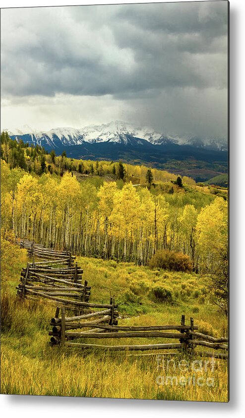 Fall Metal Print featuring the photograph Storm Clouds over the Dallas Divide by Ronda Kimbrow