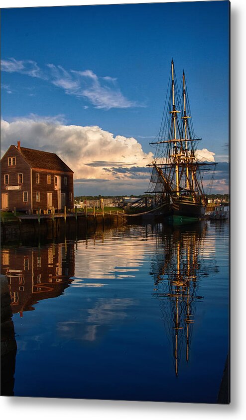 Salem Metal Print featuring the photograph Storm leaves reflection on Salem by Jeff Folger