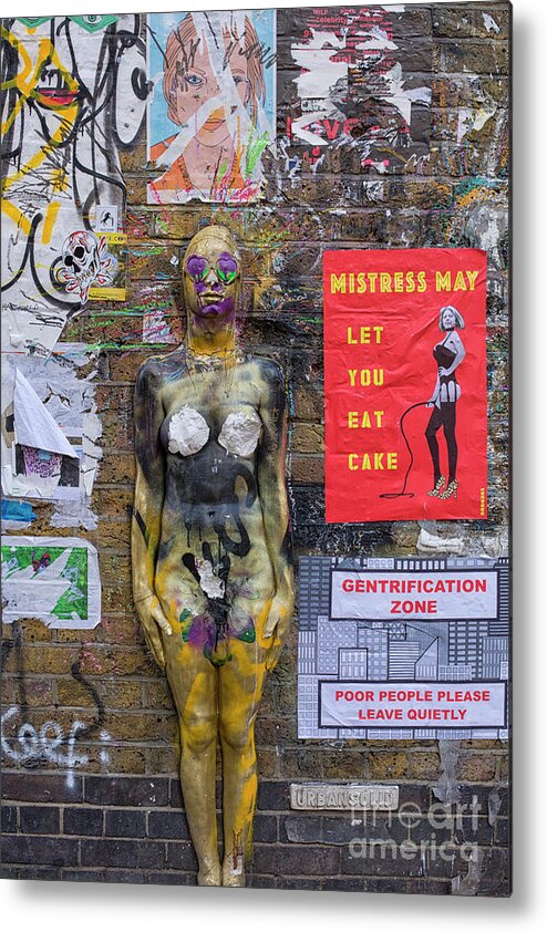 Fashion Street Metal Print featuring the photograph Streeetart London 8 by Patricia Hofmeester