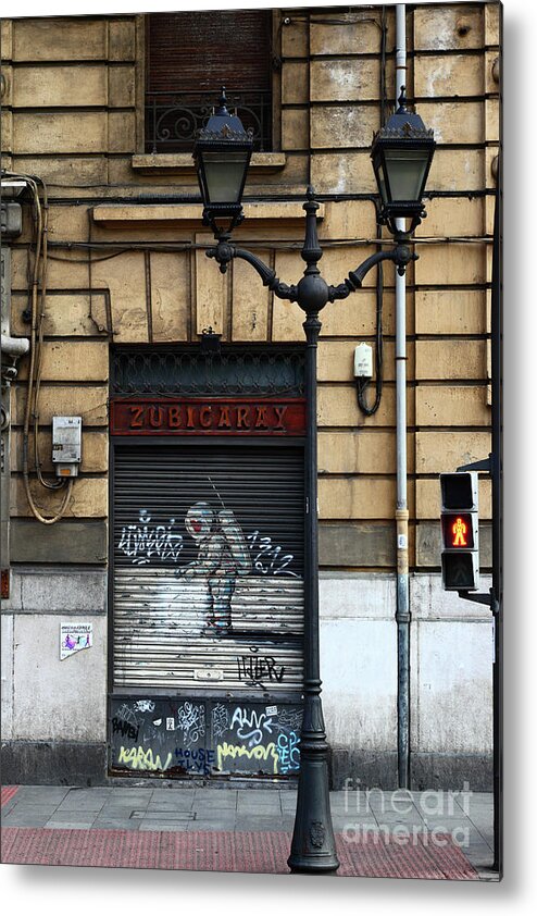 Street Art Metal Print featuring the photograph Street Art in Bilbao Spain by James Brunker