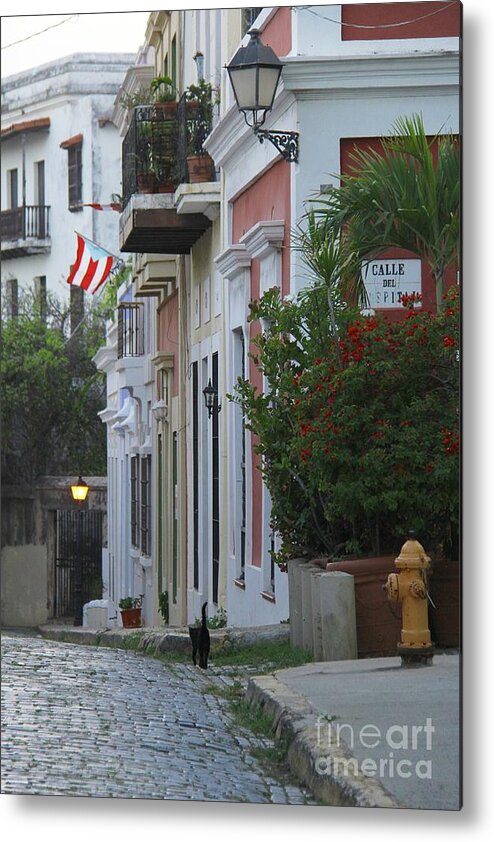 Old San Juan Metal Print featuring the photograph Streets of Old San Juan by Suzanne Oesterling