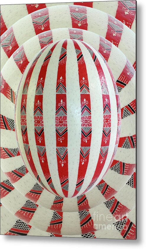 Pysanky Metal Print featuring the photograph Stripes2 by E B Schmidt