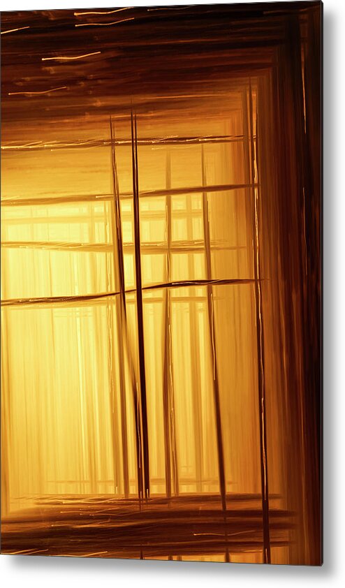 Intentional Camera Movement Metal Print featuring the photograph Structures Of Light by Deborah Hughes