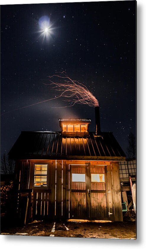 Sugarhouse Metal Print featuring the photograph Sugar House at Night by Tim Kirchoff