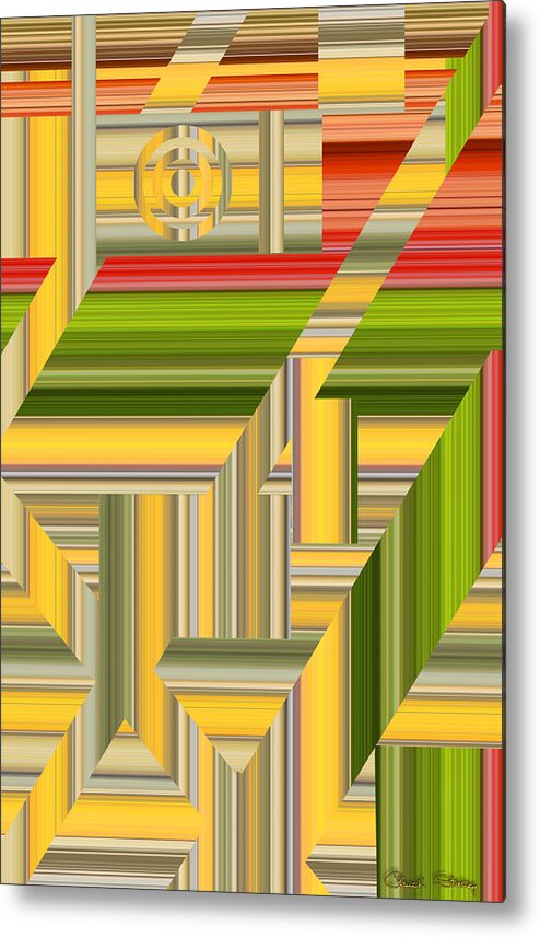 Sunny Side Abstract - Chuck Staley Metal Print featuring the digital art Sunny Side Abstract by Chuck Staley