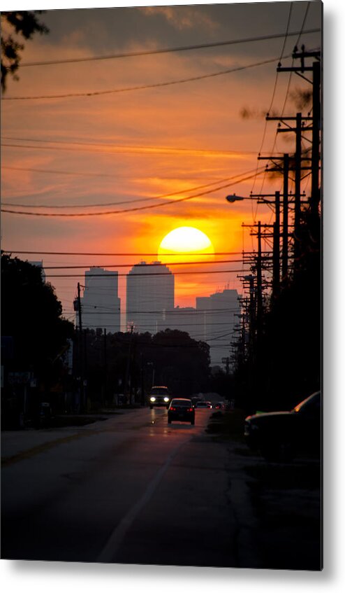 Setting Sun Metal Print featuring the photograph Sunset on the City by Carolyn Marshall