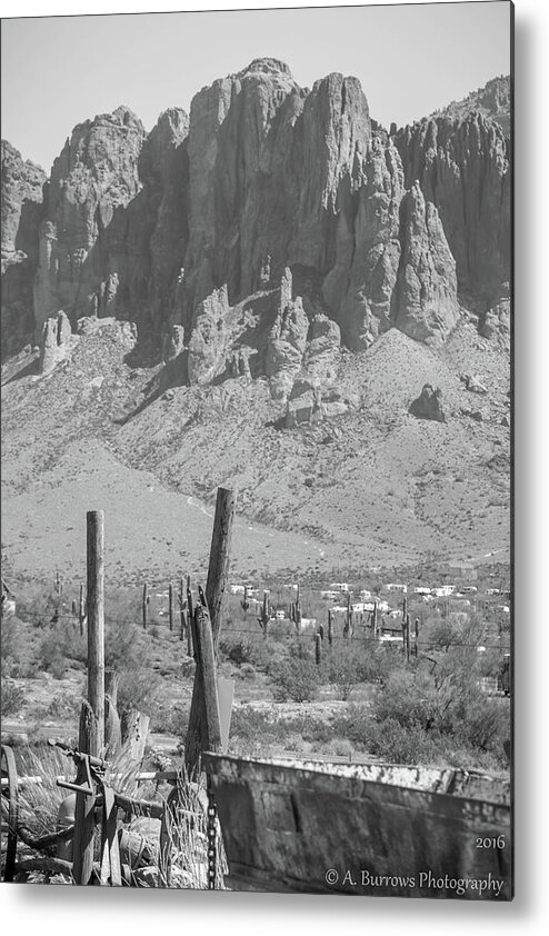 Superstition Mountains Metal Print featuring the photograph Superstition Trough by Aaron Burrows