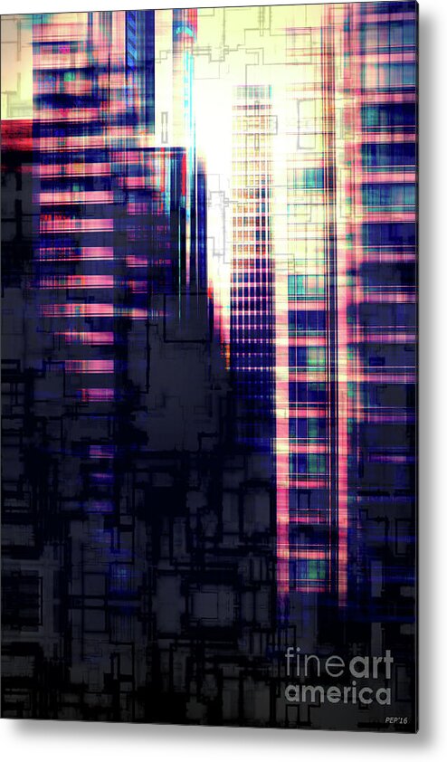 Collage Metal Print featuring the photograph Tall Buildings by Phil Perkins