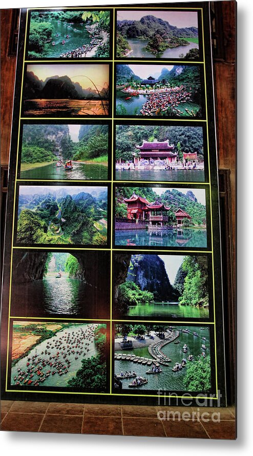 Vietnam Metal Print featuring the photograph Tam Coc Picture Display by Chuck Kuhn