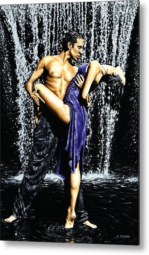 Tango Metal Print featuring the painting Tango Cascade by Richard Young