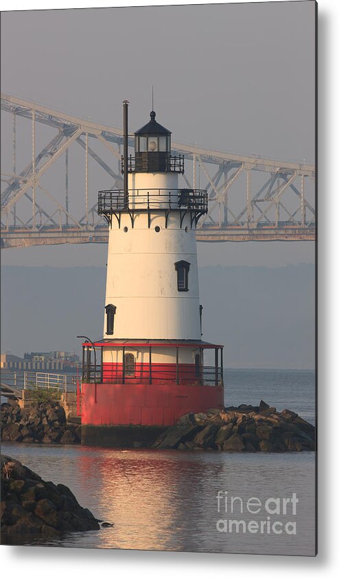 Clarence Holmes Metal Print featuring the photograph Tarrytown Lighthouse and Tappan Zee Bridge III by Clarence Holmes
