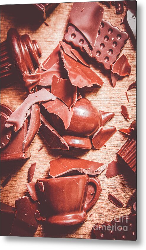 Chocolate Metal Print featuring the photograph Tea break by Jorgo Photography