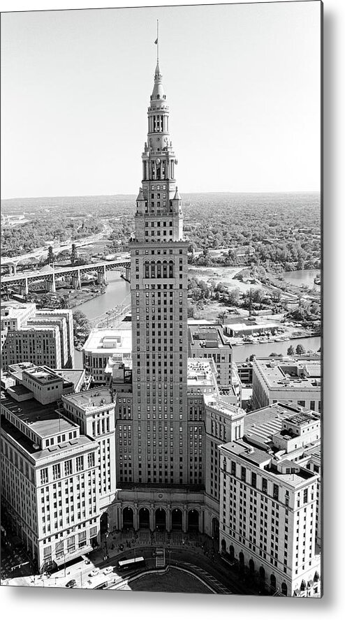 Terminal Metal Print featuring the photograph Terminal Tower ca. 2015 by Robert Meyers-Lussier