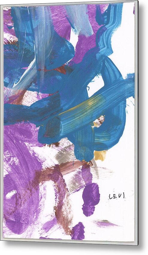 Innerview Metal Print featuring the painting The Blue Quotient by Levi