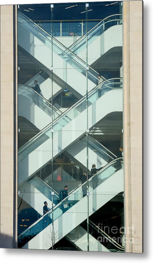Building Metal Print featuring the photograph The escalators by Colin Rayner