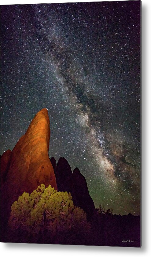 Arches National Park Metal Print featuring the photograph The Fins at Sand Dune Arch by Dan Norris