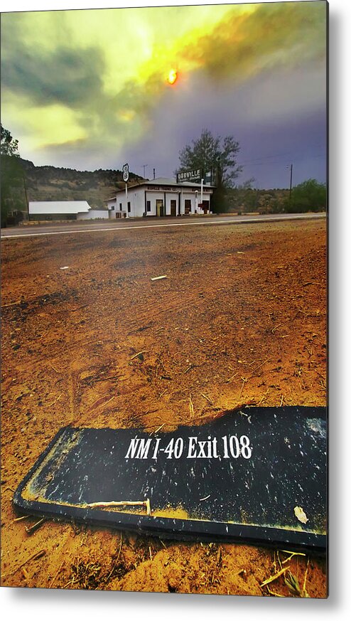 Route 66 Metal Print featuring the photograph The Ghost of Interstate 40 by Micah Offman