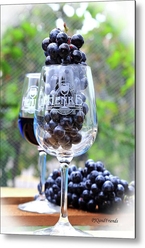 Henke Winery #6 Urban Winery In Us Metal Print featuring the photograph The Grapes are In by PJQandFriends Photography