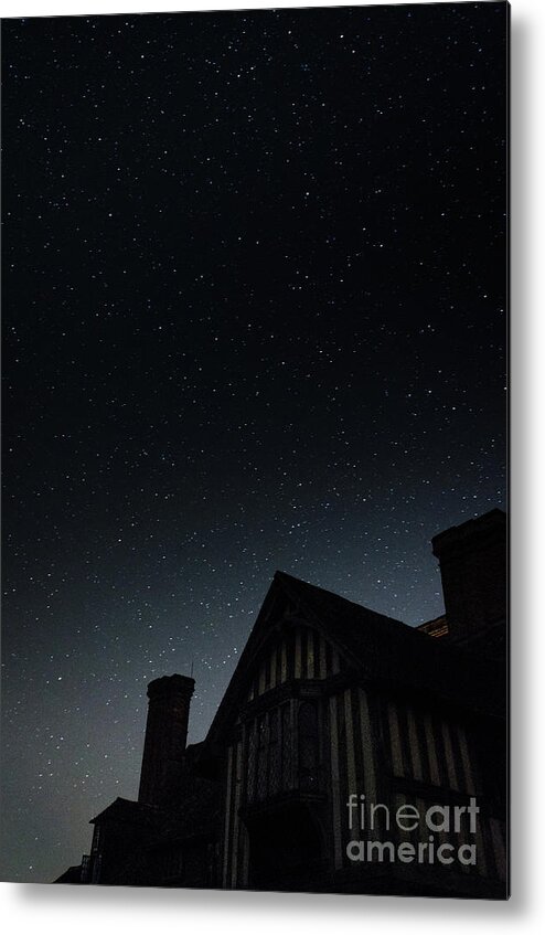 Astro Metal Print featuring the photograph The Iconic Front Porch in the Night Sky, Great Dixter by Perry Rodriguez