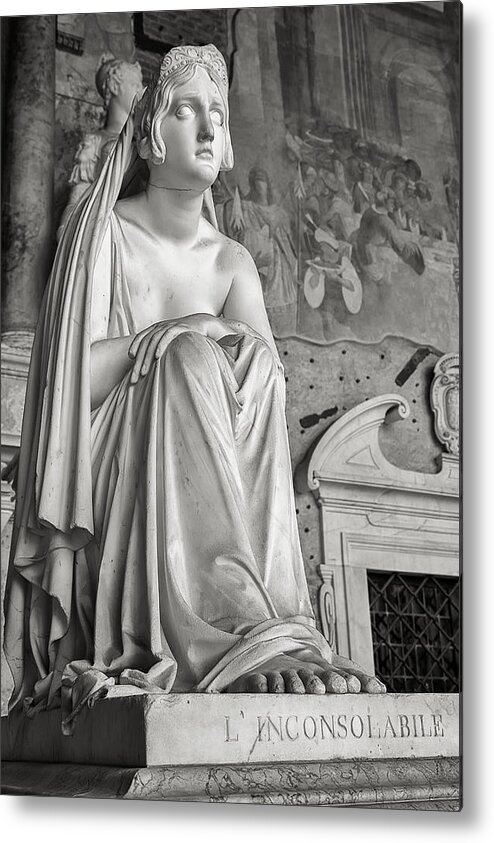 Italy Metal Print featuring the photograph The Inconsolable statue at Pisa by Rick Starbuck