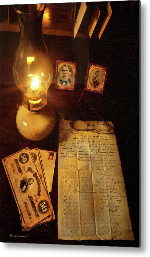 Civil War Letter Metal Print featuring the photograph The Invitation by Mark Allen