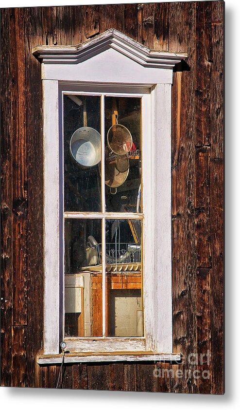 The Kitchen Window Metal Print featuring the photograph The Kitchen Window by Priscilla Burgers