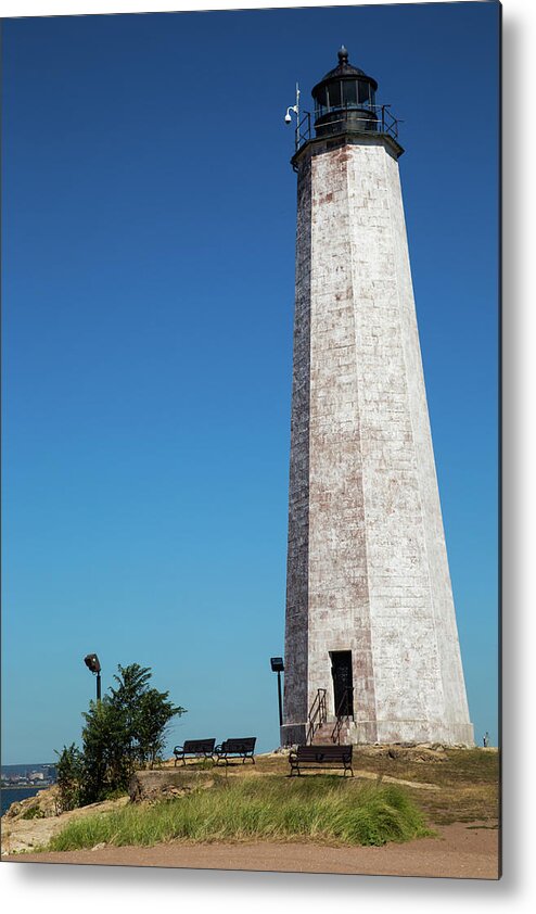 Lighthouse Metal Print featuring the photograph Five Mile Point by Karol Livote