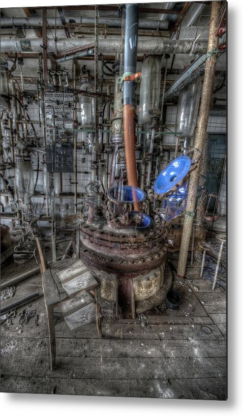 Urbex Metal Print featuring the digital art The manual by Nathan Wright